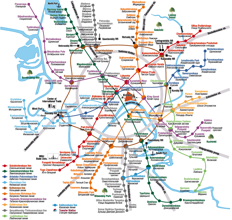 New Metro Moscow Map